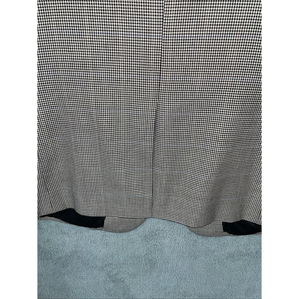 Jos A Banks Blazer Mens 44R‎ Black Silk Wool Houndstooth Plaid Buttons Career